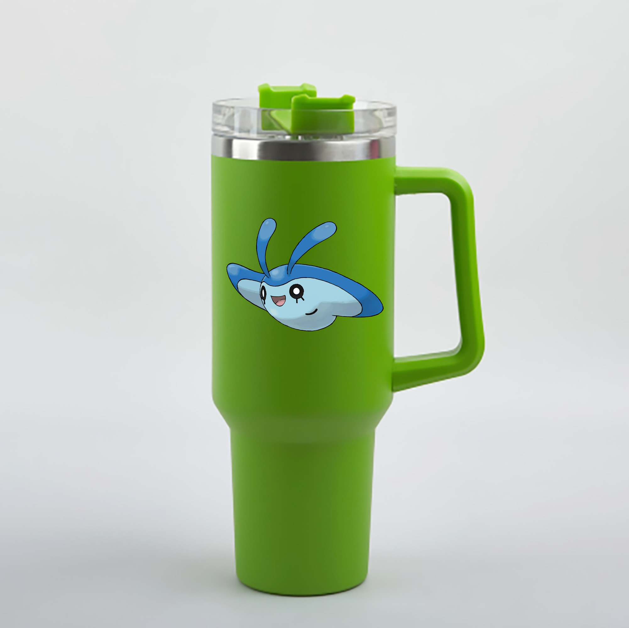 （画像用） ポケットモンスター Pokémon 1200mL車用タンブラー - クリスタルステッカー（プラスチックストロー付き）